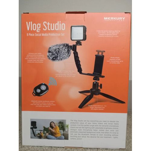 Merkury Innovations 6 Pc Ultimate Vlog Studio With Bluetooth Remote Tripod Style Item | Buy Merkury Innovations 6 Pc Ultimate Vlog Studio With Bluetooth Remote Tripod Style | SPOP Enterprise Global